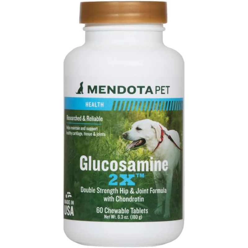 Mendota Pet Glucosamine 2X - papildai sąnariams, kremzlėms, raisčiams
