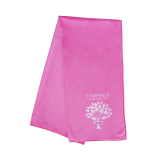 Didelis, "hot pink" mikropluošto rankšluostis