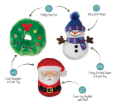 Snowman squeaker and crinkle toy